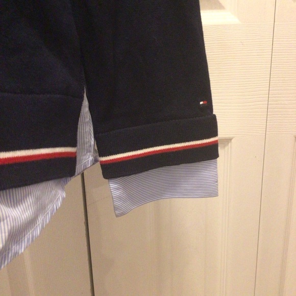 Tommy Hilfiger Women's Blue Cornell Layered Look Pullover Sweater Size Small - Picture 6 of 13